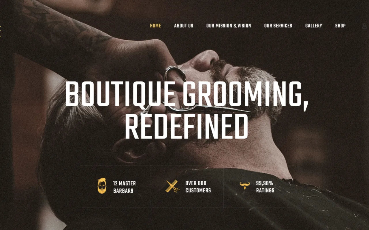 Classic Cut Boutique Salon website screenshot